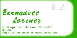 bernadett lorincz business card